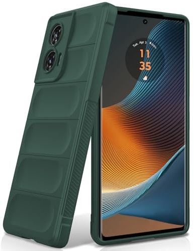 BonYonka Funda para Motorola Moto Edge 50 Fusion, Funda de Silicona Resistente a Golpes y Arañazos, Forro de Microfibra Suave, Funda Integral con Protección para La Cámara, Verde