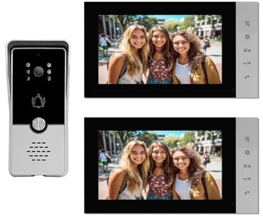 AMRTTWY Türsprechanlage. Kabelbundene Video-nsprechanla, 2 Monitore, neueste analo Tür, wirtschaftliche Tür, Telefon ​​.Video-Türsprechanlage