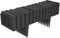 YUENFONG 2,3 m Rasenkante Kunststoff Holzoptik Beeteinfassung, Beetumrandung Rasenkanten Palisadenzaun mit 10 cm Erdspießen, Gartenpalisade Blumenbeet Beetzaun, Anthrazit