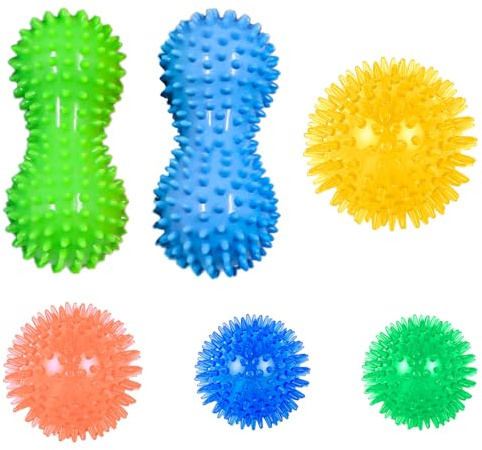 VEGCOO Massageball, 7 Stück Igelbälle Set, Igelball Fußmassage, Für Die Massage Von Füßen, Händen, Beinen Und Rücken
