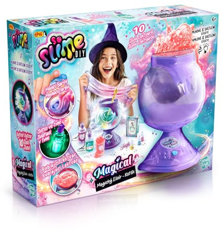 Canal Toys - So Slime - La Fabrique à Potions Magiques - Créer 10 Slimes Personnalisées avec des Effets Magiques - Cadeau Enfant 6 Ans+ - Loisirs Créatif - Gélifiant Naturel - SSC 371