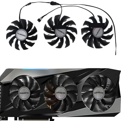 LFGOZSD Ventilateur de Carte vidéo T129215SU T128015SU pour GIGABYTE RTX 3090 3070Ti 3080 3080Ti pour Gaming OC, Refroidissement Cartes VGA, 3 pièces/Ensemble