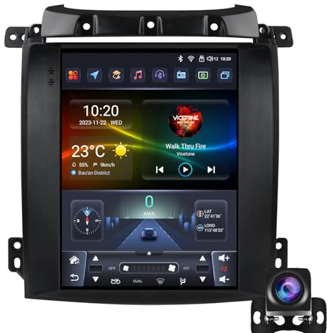 Keoaiob Radio Estéreo para K-IA Sorento BL 2004-2008 para Coche con Pantalla Táctil Android 14 De 9.7 Pulgadas con Carplay Android Auto, Navegación GPS Bluetooth WiFi USB Mirror Link FM(Size:M400S)