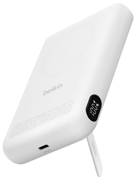 Belkin BoostCharge Power Bank Magnetico 5000mAh con Supporto - Bianco