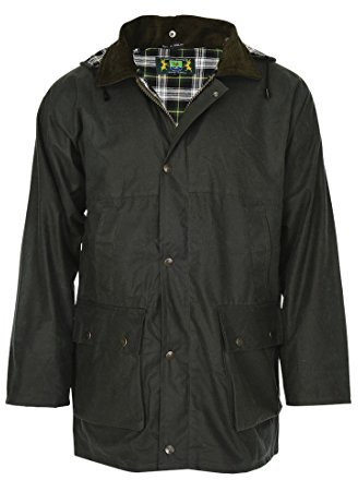 Romneys Gefütterte Englische Wachsjacke Country – Winterjacke für Damen & Herren | Warm wattiert, wind- & wasserdicht | Robuste Outdoor- und Regenjacke mit Kapuze