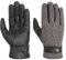 Stetson Herringbone Wool Lederhandschuhe Herren - Herrenhandschuhe aus Wollmix - Hand-Innenseite aus 100% Ziegenleder - Futter aus 100% Baumwolle - Fingerhandschuhe Herbst/Winter schwarz-grau 7 1/2 HS