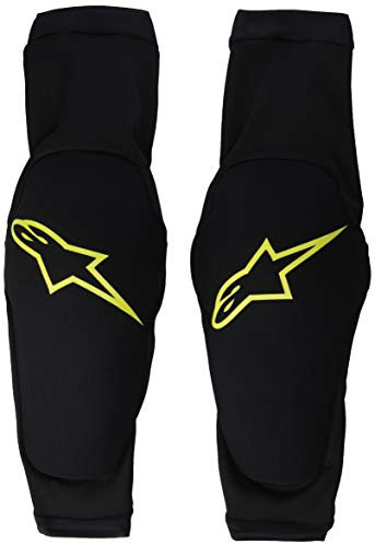 Alpinestars ALPINESTAR Paragon Plus - Protector de rodilla para hombre, color negro y amarillo ácido, talla S