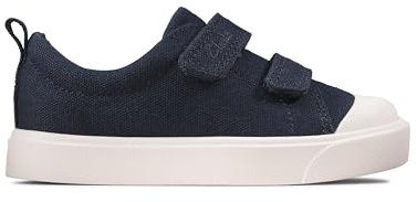Clarks City Bright T, Zapatillas Unisex niños, Azul Azul Navy Canvas Navy Canvas, 22 EU