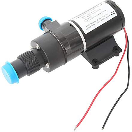 Amarine Made 12V 45 LPM RV Mount Macerator Waste Water Pump for Boat RV Marine Macerator Pump, Self Priming, Run Dry Protection,Waste Evacuation