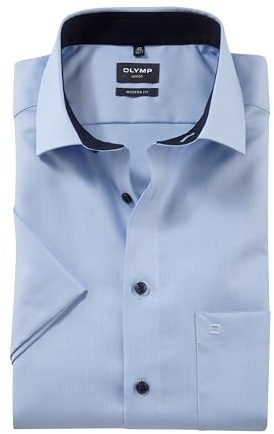 OLYMP Herren T-Shirt V-Ausschnitt Schlank 080412 | T-Shirt, Saum, Body Fit, 94% Baumwolle/6% Elasthan