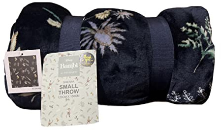 Disney Bambi Sherpa Throw 120cm X 150cm Cosy Soft Bedding Blanket Primark