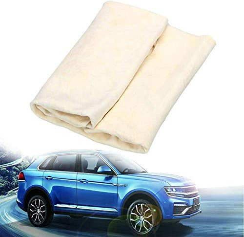 YUIP Gamuza de Piel para Limpieza Coche Bayeta de Limpieza, Toallas de Gamuza de Secado de Automóvil Paño de Cuero de Gamuza Paño de Limpieza de Cuero de Secado, 60CM X 90CM