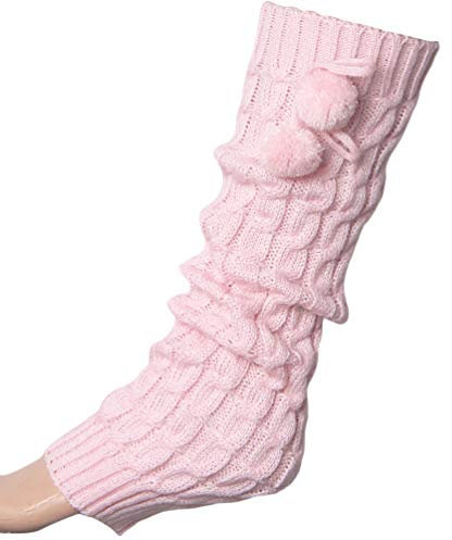 ANGUYA Stulpen Damen Lang Beinwärmer Winter Herbst Legwarmers Stulpen Beinstulpen Grobstrickstulpen Strümpfe Gestrickt Stulpe Socken Overknee Socken Tanzen Strumpf (Rosa)