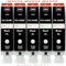 Amaprint XL Patronen kompatibel mit Canon PGI 580 Schwarz PGBK passend für Pixma TR7500 TR7550 TR8500 TR8550 TS6100 TS6150 TS6151 TS6300 TS6350 TS8100 TS8150 TS8151 TS8152 TS8350 TS9150 (5 Patronen)