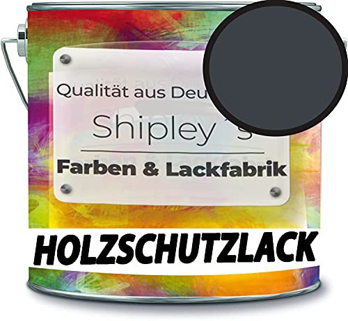 Holzschutzlack Holzlack Holzlasur wetterbeständiger Langzeitschutz Wetterschutzfarbe Holzschutzfarbe RAL 7016 Anthrazitgrau // Shipley's Farben & Lackfabrik