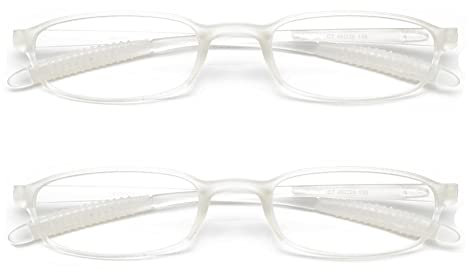 Mcoorn Lesebrille Blaulichtfilter Ultraleicht für Damen Herren, Lesehilfe Transparent Klein Biegsam Computer, Dioptrien +2,0