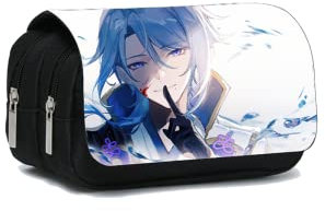 WANGSOAR Genshin Impact Big Capacity Pencil Case,Pencil Pouch Large Storage High Capacity Bag for Office College School Durable Pen Carrying Case with Zipper（Kamisato Ayato）