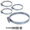 SKIR'CO Lot de 4 colliers de serrage réglables de 50 à 70 mm - Colliers de serrage pour tuyau - Entraînement à vis sans fin (4 pièces, avec embout de tournevis hexagonal magnétique)