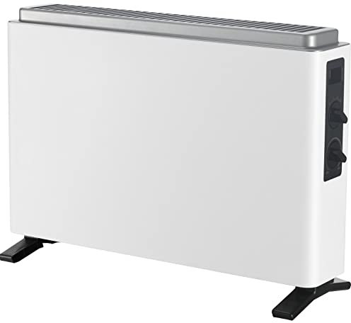 Midea NDK20-21AE Slim Style - Convector térmico de bajo consumo (2000 W, 3 niveles de potencia, función anticongelante silenciosa), color blanco