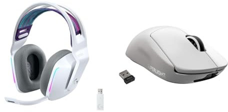 Logitech G733 Lightspeed Inalámbricos para Gaming con Diadema con Suspensión, LIGHTSYNC RGB & Pro X Superlight Ratón Gaming Inalámbrico, Captor Hero 25K, 25,600 dpi