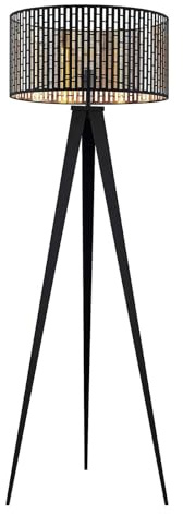 Lindby Floor Lamp Thoralf in Black Made of Metal for e.g. Living Room & Dining (1 Light Source, E27) from Standard