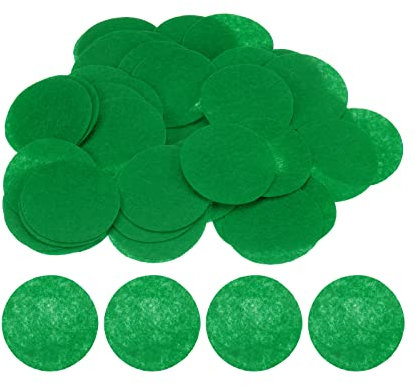 sourcing map 100 Stück Runde Bastelfilz 50mm, Filzkreise Handwerk Filz Pads Vliesstoff Filzkissen für Nähen, DIY Projekt, Bastelarbeiten, Handwerk, Decoration (Grün)