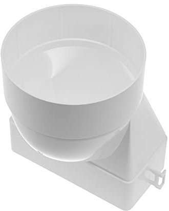 Vent Systems 150 x 75 mm rechteckiger flacher bis Ø125 mm runder Kanalverbinder – kurzer horizontaler Rohreinlass, Auslasskupplung – Heizung Kühlung, Lüftungsanschluss – HVAC System-Kanaladapter
