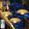 3 Pack Battery Operated Pendant Light, 7 Inch Outdoor Hanging Chandelier with Dimmable Timer, Waterproof Lantern Battery Powered by 4*AA for Gazebo Pergola Porch Patio Backyard Decor