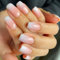 24 Pièces Faux Ongles Court Carré, French Rose Blanc Dégradé Ongles à Presser, 12 Tailles Acrylique Couverture Complète Gel Capsules Ongles à Coller pour Femme Filles Nail Art à La Maison