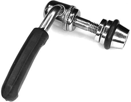 cyclingcolors 1x Fahrrad Schnellspanner Fahrradsitzklemme Sattelklemme CrMo Quick-Release Schwarz Chrom, M6x55mm