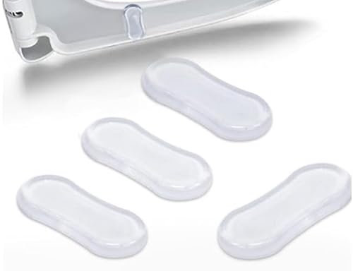 Set di 5 paracolpi trasparenti per sedile WC, in silicone, forte adesivo, paracolpi, paracolpi per sedile WC, cuscinetti in gomma per casa, hotel, ospedale e servizi igienici, accessori da bagno