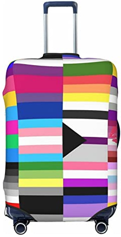 FWJZDSP Funda de Equipaje de Viaje Lesbianas Gay LGBT Banderas del Orgullo Maleta Protector elástico Fundas de Equipaje Lavables Medianas