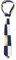 TIANHEY Eleganter Imitat-Gold-Marineblau-Weiß-Streifen-Akzent, Herren-Krawatten aus Polyester, schmale Krawatte für Hochzeit, Party, Bräutigam und Trauzeugen