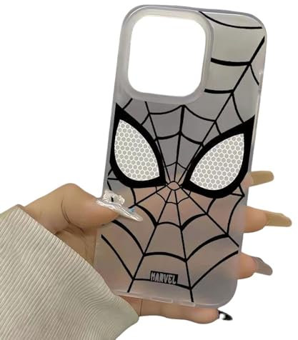 YAAYAGO Spider Man Handyhülle für iPhone 13 Matt weiß - Schutzhülle mit Staubschutz und Kratzschutz, geeignet für iPhone 18W/20W Original Ladegerät