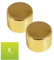 LumenEco Universal Dimmer Light Switch, Rotary Knob D-Spindle, Replacement D-Spindle, 6mm Dimmer Knobs, Durable, Easy Installation, Premium Quality - Pack of 2 (Polished Brass)