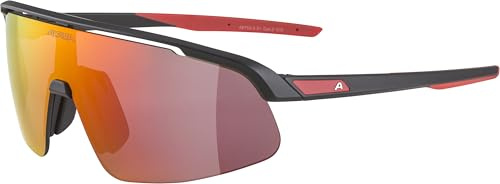 ALPINA TURBO PRO YOUTH, Sportbrille für Kinder, black matt, One Size, 100% UV-A-, UV-Schutz