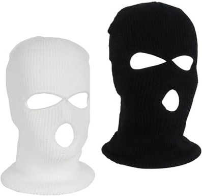 KGDUYC 2pcs skimaske - sturmmaske，Balaclava，Sturmhaube Motorrad，3-Loch Sturmmaske, Gestrickte Sturmhaube, Multifunktionsmaske, Skimütze für Motorrad und Fahrrad,skimaske Herren,Sturmhaube Motorrad