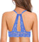 SHEKINI Damen BH ohne Bügel Bralette Damen Spitze Triangel-BH mit Abnehmbare Gepolstert Bustier Racerback BH Sexy Unterwäsche Für Frauen