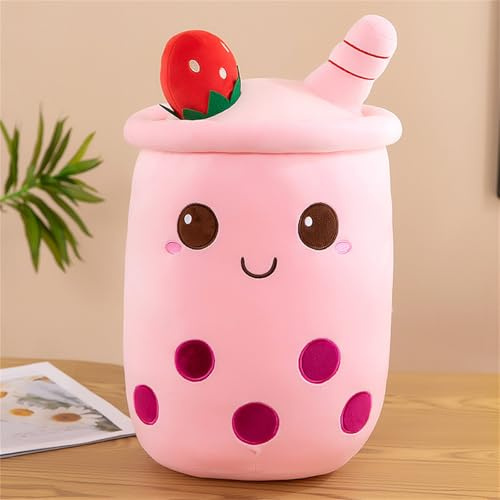champracer Bubble Tea Kuscheltier, Bubble Tea PlüSchtier, Kawaii Bubble Tea PlüSch, Bubble Tea Kuscheltier PlüSchtier, Schmusetier Geschenk für Kinder MäDchen Jungen (Rosa, 70 cm)