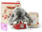 gudong Niedlicher Hasen-Lulu-Schlüsselanhänger mit Dose, flauschiger Hasen-Schlüsselanhänger mit Box für Mädchen, Kinder, Rucksack, Geldbörse, Handtaschen, Mittelgrau, L, Neuheit