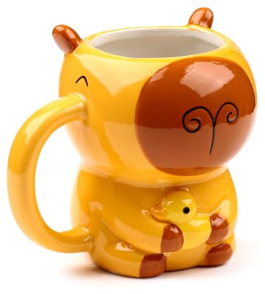 Puckator Capybara Ceramic Shaped Mug - Funny Home Accessories - Cute Gifts for Girlfriend - Large Mugs for Men Women Hot Drinks - Cute Cups Presents - Secret Santa Gift - Cup Set