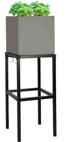 Pflanzwerk Pflanzkübel Hochbeet Gestell Elevate 60x28cm für Garten Terrasse und Balkon Blumenkübel - Pulverbeschichteter Edelstahl - Rostfrei - Premiumqualität - Frostsicher - 2 Jahre Garantie