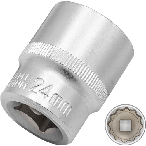 DAKCOS 1/2 Llaves de Multidiente Vasos 12 caras|Tamaño: 24mm|CR-V