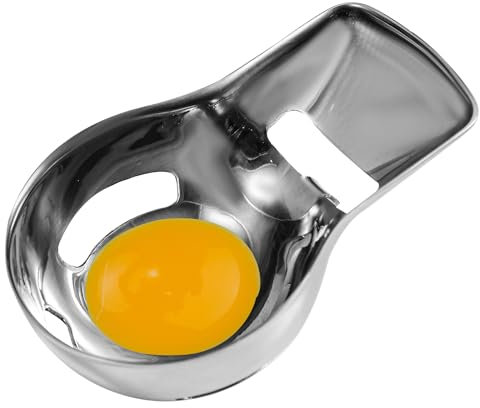 BOXOB Egg Yolk Separator, Stainless Steel Egg White Separator Divider Filter Tool Home Kitchen Gadget Accessories for Cooking Baking Easy Separation (Silver)