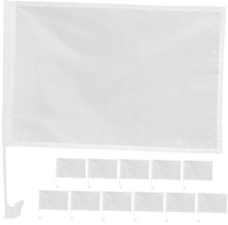 LOORGVEL 12stücke Teiliges Handheld Flags Leere Diy Fahnen Für Auto Fensterdekoration Mit Fahnenstange Für Feste Werbung Und Kreative Veranstaltungen
