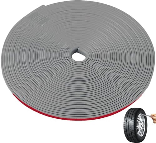8 m Jantes Protecteurs Décor Bande, Protection Portiere Voiture, Bandes Adhésives pour Jantes de Voiture, Protecteurs de Pneus pour Protection de Jante, Décorations Voiture (Gris)