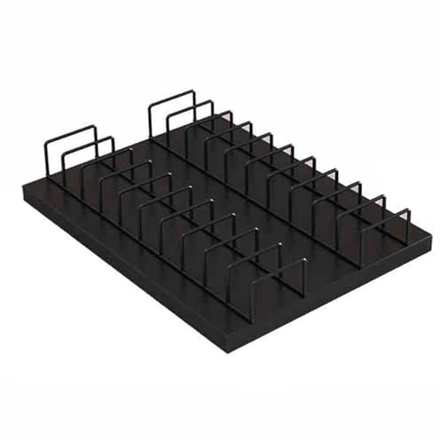 XTGDIEM Tile Sample Display Stand Metal Door Rack Holds 20 Ceramic Floor Samples For Craft Displays(Black)