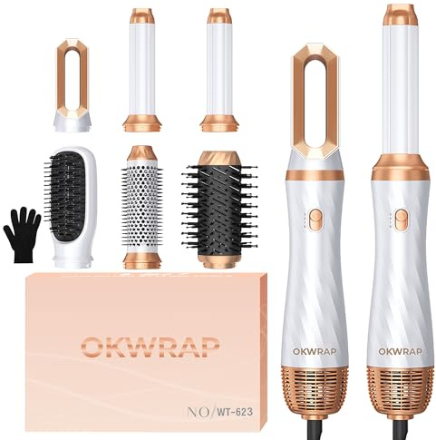 Hair Styler 6 In 1, Airstyler Haarstyler Mit Rundbürstenföhn Haarstyler Warmluftbürste föhn diffusor Airflow Lockenstab Automatisch, Volumen Föhnbürste,Für Glätten, Trocknen, Volumen, Locken