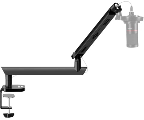 NEEWER Low Profile Mic Boom Arm Desk Mount, Microphone Boom Arm, MS007 | 360° Ball Head, Cable Management Channels, 1/4 3/8 5/8 Threads, for Podcast Streaming Gaming Recording, Max Load 3.3 lb