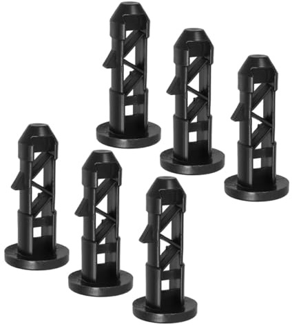 KOMBIUDA 6pcs Plastic Wheelie Bin Lid Connector Pins 240l Trash Can Hinge Pins Dustbin Cover Link Bolts Replacement Parts for Household and Outdoor Garbage Bins